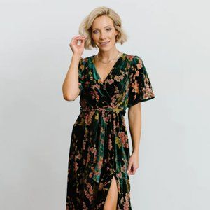 Baltic Born Uma Green Floral Dress - Sz Small